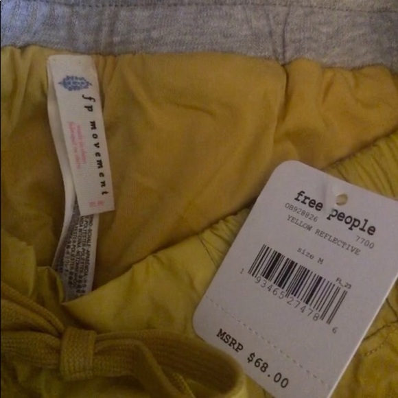 Free People Moonlight Reflective Shorts - Yellow - Picture 4 of 4